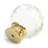 Rankenėlė Crystal Clear / Gold - Faceted - 50mm