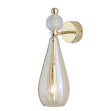 Sieninis šviestuvas Smykke Smokey Gold with Crystal Ball / Gold, ø12.5 cm