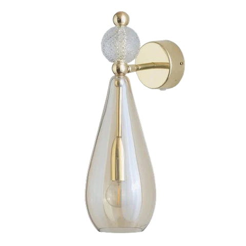 Sieninis šviestuvas Smykke Smokey Gold with Crystal Ball / Gold, ø12.5 cm