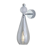 Sieninis šviestuvas Smykke Smokey Grey with Crystal Ball / Silver, ø12.5 cm