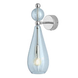 Sieninis šviestuvas Smykke Topaz Blue / Silver, Ø12.5 cm