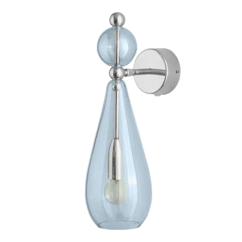 Sieninis šviestuvas Smykke Topaz Blue / Silver, Ø12.5 cm