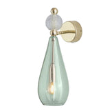 Sieninis šviestuvas Smykke Forest Green with Crystal Ball / Gold, ø12.5 cm