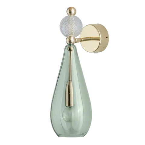 Sieninis šviestuvas Smykke Forest Green with Crystal Ball / Gold, ø12.5 cm