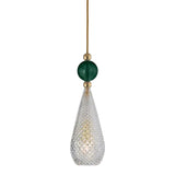 Pakabinamas šviestuvas Smykke Crystal with Ivy Green Ball / Gold, Ø12.5 cm