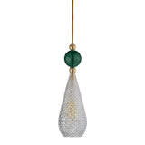 Pakabinamas šviestuvas Smykke Crystal with Ivy Green Ball / Gold, Ø12.5 cm