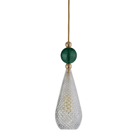 Pakabinamas šviestuvas Smykke Crystal with Ivy Green Ball / Gold, Ø12.5 cm