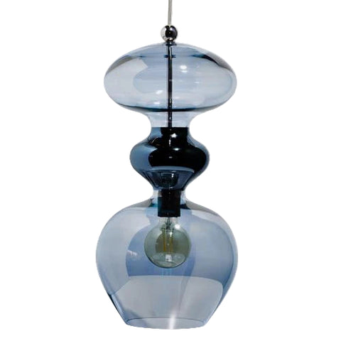 Pakabinamas šviestuvas Futura Deep Blue / Silver, H51 cm