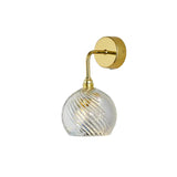 Sieninis šviestuvas Rowan Crystal S Swirl Gold, ø15,5 cm