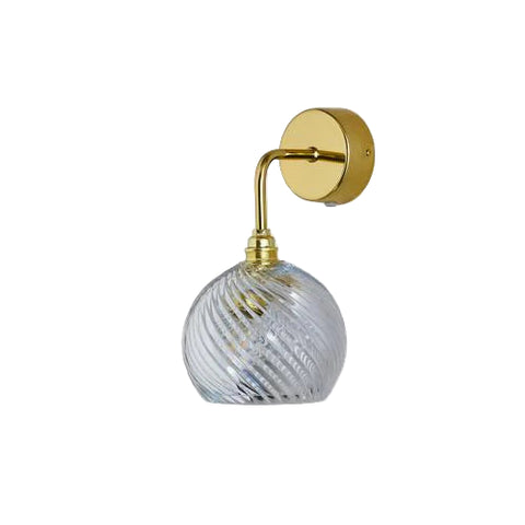 Sieninis šviestuvas Rowan Crystal S Swirl Gold, ø15,5 cm
