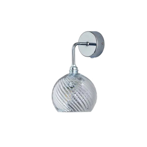 Sieninis šviestuvas Rowan Crystal S Swirl Silver, ø15,5 cm