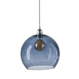 Pakabinamas šviestuvas Rowan L Deep Blue Silver, Ø28 cm