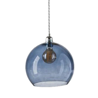 Pakabinamas šviestuvas Rowan L Deep Blue Silver, Ø28 cm