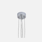 Pakabinamas šviestuvas Uva L Smokey Grey / Silver, Ø10 cm