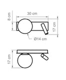 Sieninis šviestuvas Glos Slim Horizontal