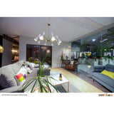 Pakabinamas šviestuvas Cairo Mid-Century 8, baltas