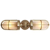 Sieninis šviestuvas Clayton Double Brass