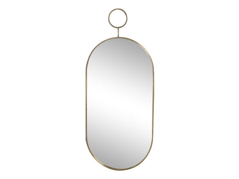 Veidrodis Mirror w. brass frame 50 x 21 cm