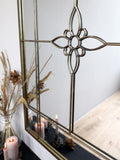 Veidrodis Mirror w. flower Atique brass