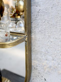 Veidrodis Mirror w. shelf Atique brass