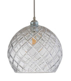 Rowan crystal lamp, medium check, silver, Ø28