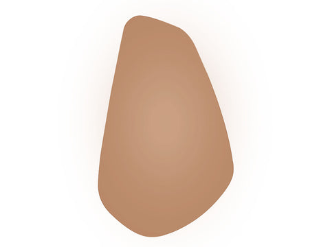 Veidrodis Organic Oval large Dark brown