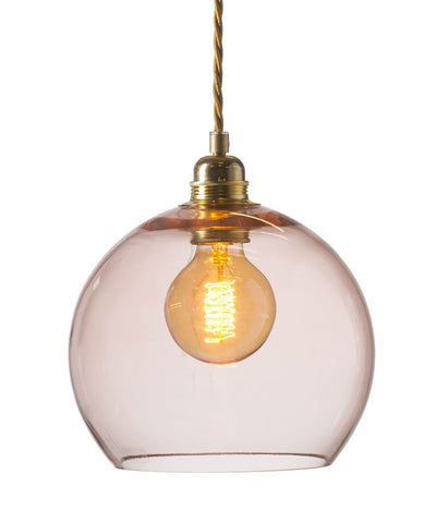 Rowan pendant lamp, bright coral Ø28cm
