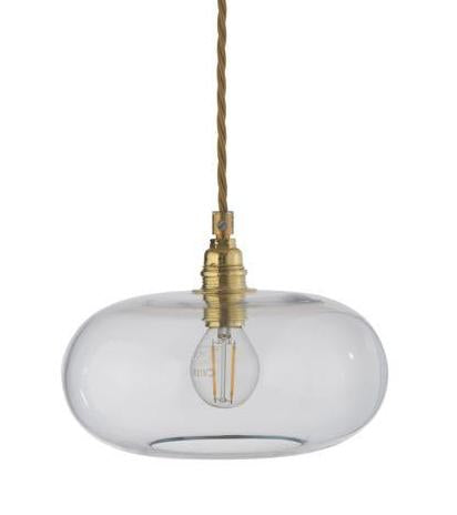 Horizon pendant lamp, Ø21cm, clear with gold