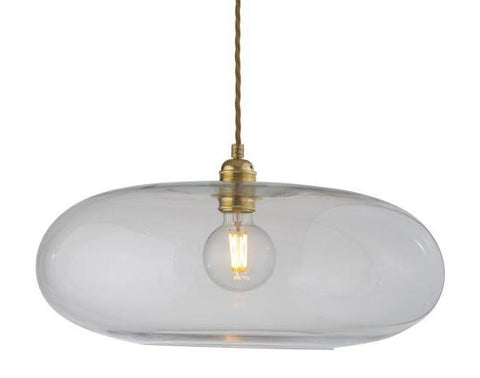 Horizon pendant lamp, Ø45cm, clear with gold