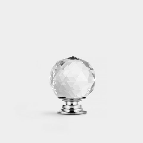 Rankenėlė Crystal Clear / Silver - Faceted - 30mm