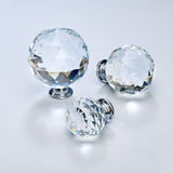 Rankenėlė Crystal Clear / Silver - Faceted - 50mm