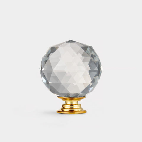 Rankenėlė Crystal Clear /Gold - Faceted - 40mm