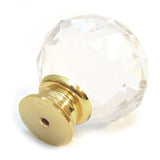 Rankenėlė Crystal Clear /Gold - Faceted - 40mm