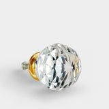 Rankenėlė Crystal Clear / Gold - Faceted - 30mm