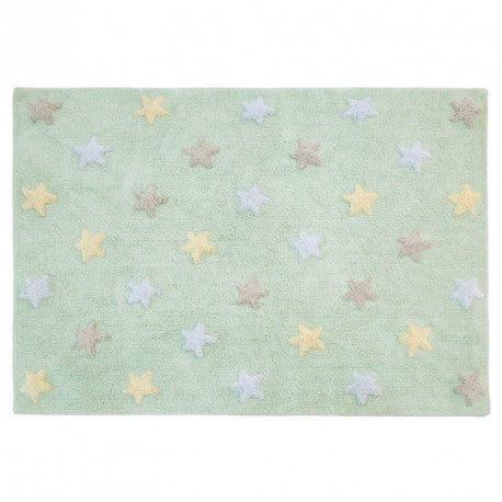 Tricolor Stars Light Mint kilimas 120x160